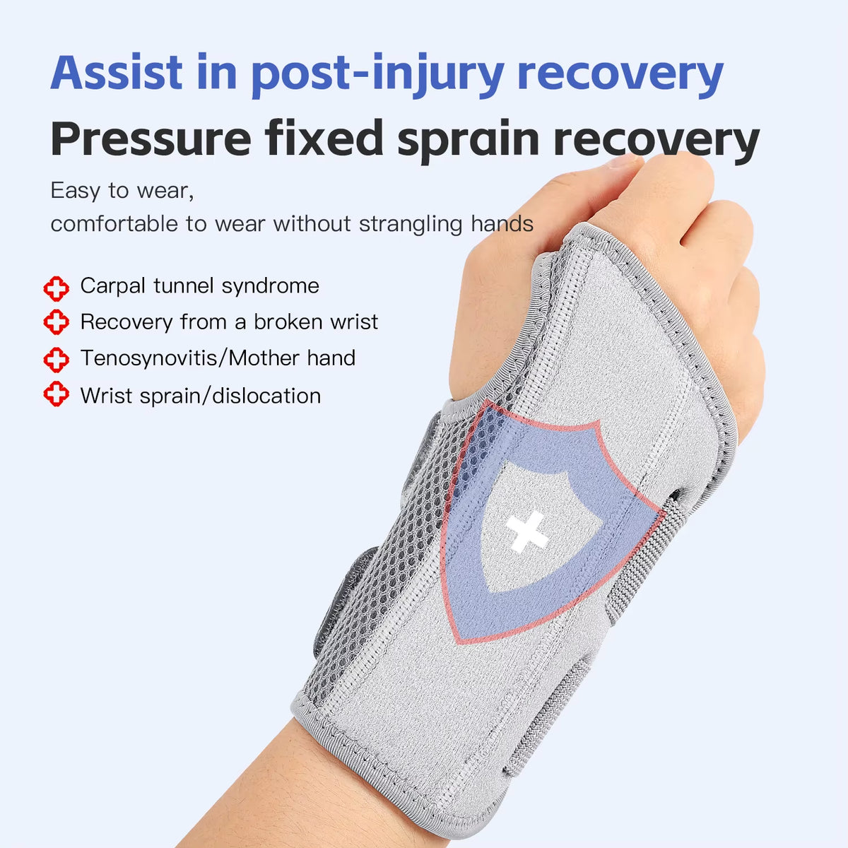 1PC Wrist Strap Adjustable Wrist Brace for Carpal Tunnel Support Brace with Splints for Arthritis Tendonitis Sprain Wrist Pain