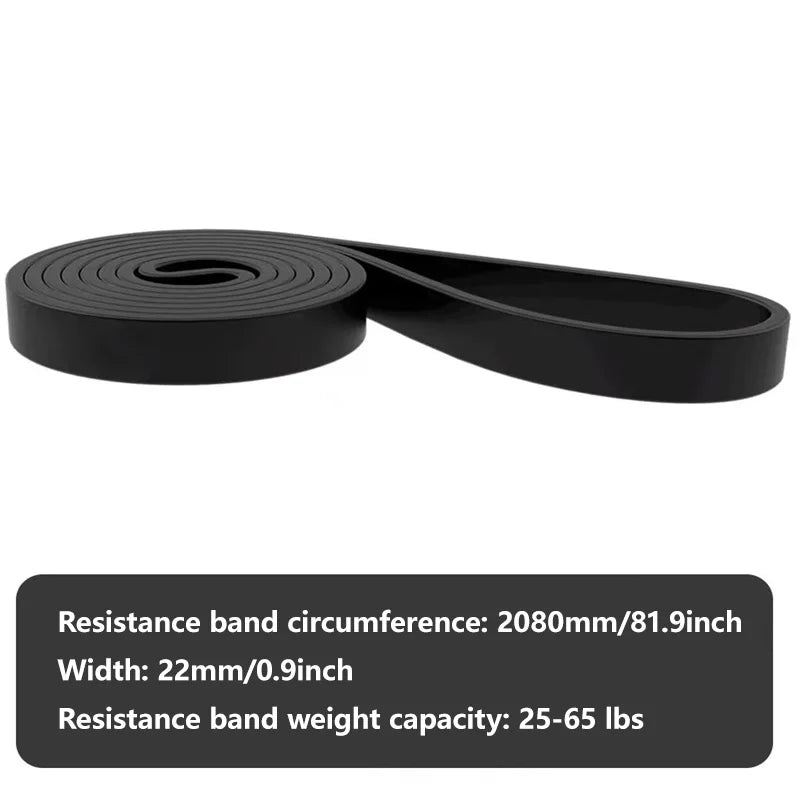 New 1Pcs Tough Latex Resistance Band Elastic Exercise Strength Pull-Ups Auxiliary Band Fitness Equipment Strengthening Train