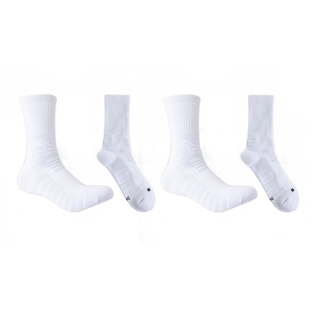 1 Pair of Mid Length Basketball Socks with Thickened Towel Bottom, anti Slip and Shock-Absorbing Sports Socks