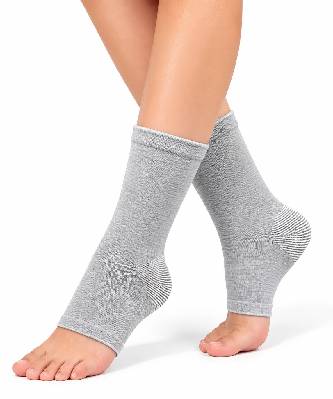 1Pair Bamboo Charcoal Compression Ankle Sleeves - Supportive Ankle Brace for Both Men and Women, Ideal for Running,, Workouts