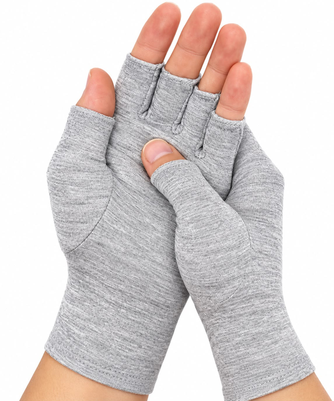 Premium Bamboo Arthritis Gloves 1Pair Compressive Fingerless Design Breathable Fabric for Women Men Pain Relief