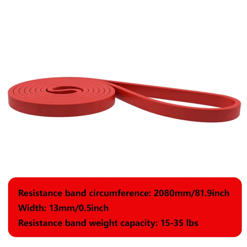 New 1Pcs Tough Latex Resistance Band Elastic Exercise Strength Pull-Ups Auxiliary Band Fitness Equipment Strengthening Train