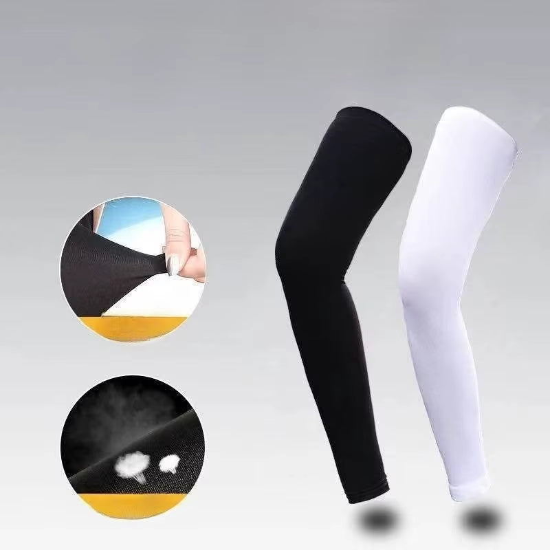 Unisex Sports Fitness Leg Sleeves UV Protection Sun Block Compression Leg Cover for Outdoor Running Cycling Hiking